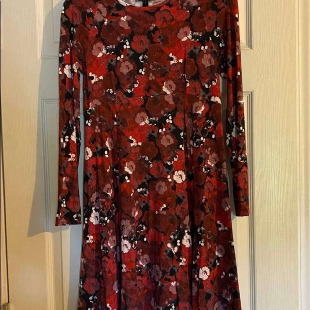 Red Floral Maternity Dress